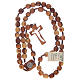 Rosary in olive wood and carved cross s4