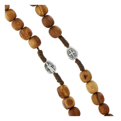 Rosary in olive wood with 8 mm grains 3