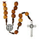 Rosary in olive wood with 8 mm grains s2
