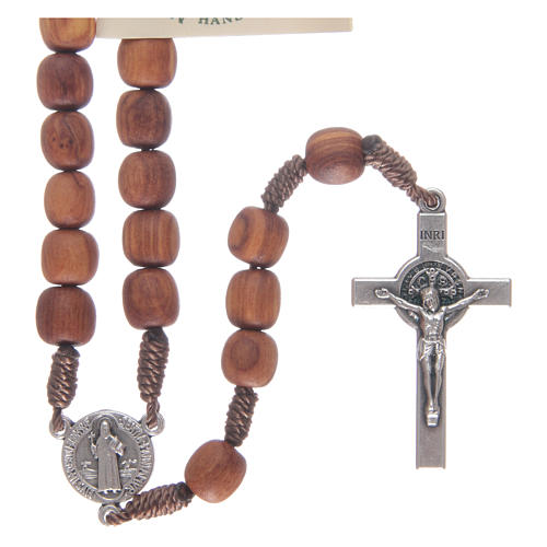 Rosari In Legno Di Ulivo Con Croce Di San Benedetto - Set Da 3 Pezzi Per Uomo E Donna - Foto 6