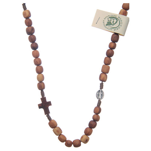 Rosary choker in olive wood 1
