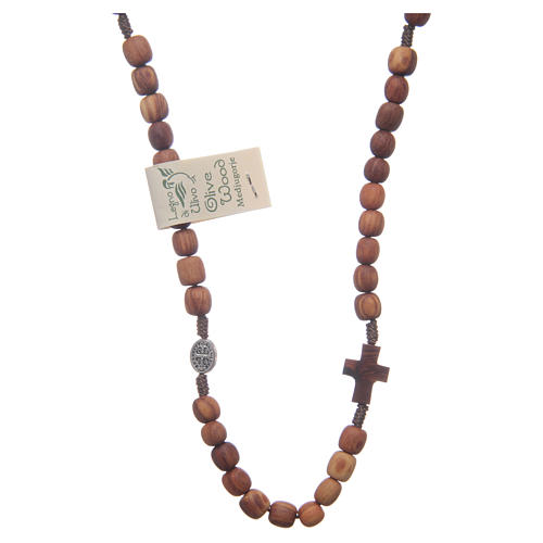 Rosary choker in olive wood 2