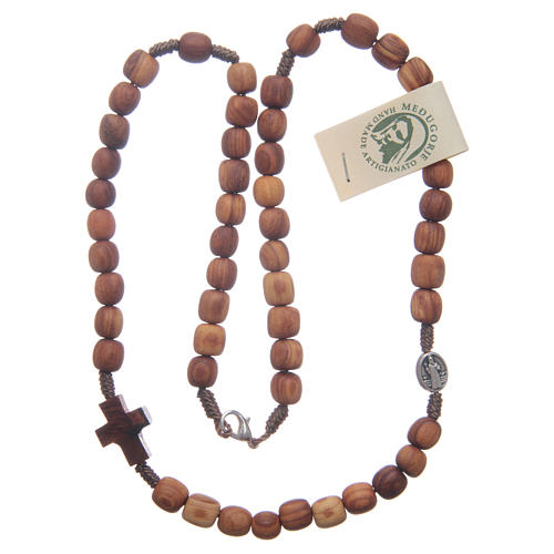 Rosary choker in olive wood 3