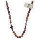 Rosary choker in olive wood s1