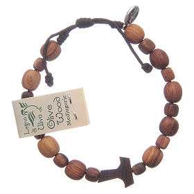 Bracelet in olive wood with tao