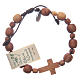 Bracelet in olive wood with cross s1
