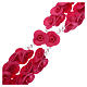 Rosario con rosas de cerámica de color fucsia s3