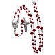 Medjugorje rosary necklace in red crystal 4 mm s4
