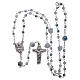 Medjugorje rosary necklace in white crystal 4 mm s4