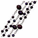 Medjugorje rosary necklace in purple crystal 4 mm s3