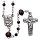 Rosario collana Medjugorje cristallo viola 4 mm s1