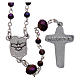 Rosario collana Medjugorje cristallo viola 4 mm s2