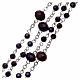Rosario collana Medjugorje cristallo viola 4 mm s3
