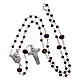 Rosario collana Medjugorje cristallo viola 4 mm s4