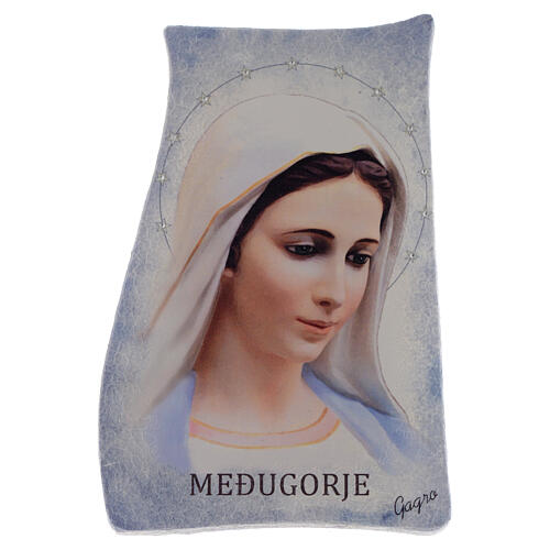 Imagem Nossa Senhora de Medjugorje pedra 20x12 cm 1