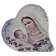 Bild aus Stein in Herzform Unsere Liebe Frau von Medjugorje mit Baby, 15 cm s1