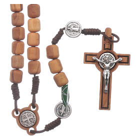 Terços e Porta Terços Nossa Senhora de Medjugorje: Terço oliveira Medjugorje São Bento 8 mm