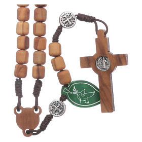 Terços e Porta Terços Nossa Senhora de Medjugorje: Terço oliveira Medjugorje São Bento 8 mm