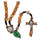 Medjugorje rosary in olive wood Saint Benedict 8 mm s1