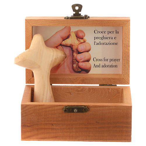 Olive wood hand cross with box 1