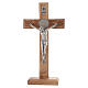 Medjugorje table crucifix in olive wood 21 cm s1