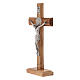 Medjugorje table crucifix in olive wood 21 cm s2