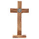 Medjugorje table crucifix in olive wood 21 cm s3
