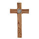 Kreuz aus Medjugorje-Olivenbaumholz mit Symbol von Sankt Benedikt, 19 cm hoch  s3