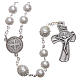Medjugorje rosary in pearl imitation Saint Benedict 8 mm s1