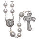 Medjugorje rosary in pearl imitation Saint Benedict 8 mm s2