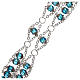 Medjugorje rosary in crystal blue with double chain and 8 mm grains s3
