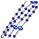 Medjugorje rosary beads in blue crystal with 4 mm grains s3
