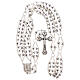Medjugorje rosary in multifaceted transparent crystal and double chain s4