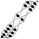 Leiterrosenkranz aus Medjugorje, Perlen aus schwarzen Kristallen, Doppelkette s3
