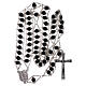 Medjugorje rosary with double chain and black crystal s4