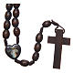 Medjugorje wooden rosary with black grains s2