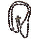 Medjugorje wooden rosary with black grains s4