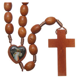 Medjugorje wooden rosary with natural grains