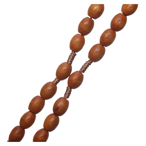 Medjugorje wooden rosary with natural grains 3