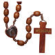 Medjugorje wooden rosary with natural grains s1