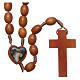 Medjugorje wooden rosary with natural grains s2
