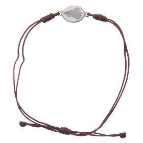 Pulseiras Dezena Terço da Paz: Pulseira Medjugorje corda castanho medalha Pulseiras Dezena Terço da Paz: Pulseira Medjugorje corda castanho medalha