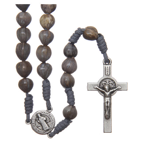 Medjugorje rosary tears of Job in grey rope 1