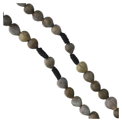 Medjugorje rosary tears of Job in grey rope 4