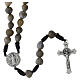 Medjugorje rosary tears of Job in grey rope s1