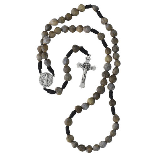 Medjugorje rosary tears of Job in grey rope 5