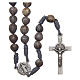 Medjugorje rosary tears of Job in grey rope s1