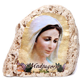 Table painting in gypsum Our Lady of Medjugorje