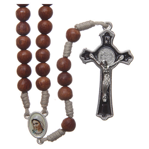 Medjugorje rosary with the four mysteries brown 1