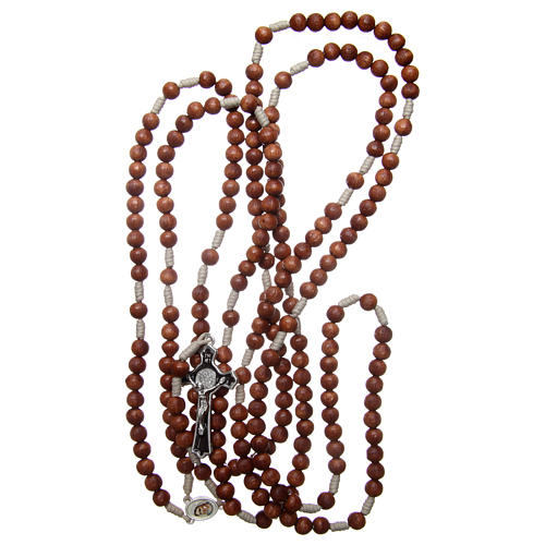 Medjugorje rosary with the four mysteries brown 4